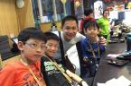 From left: Ethan Lee, Ethan Pang, Coach JunMing & Jovan